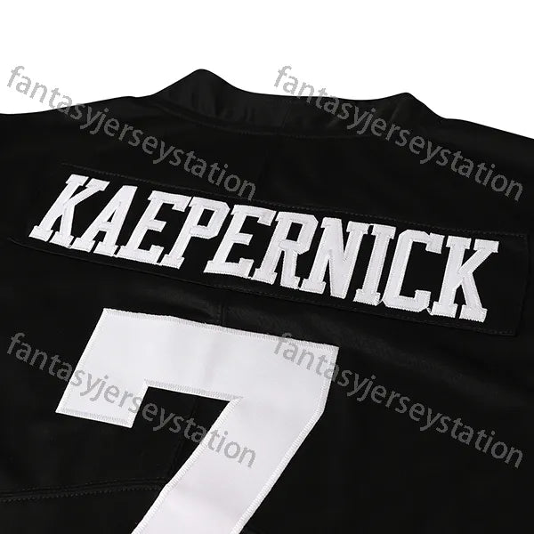 Comfy Letter and Number 7 Embroidery KAEPERNICK Short Sleeve V-Neck Football Jer - SitterJersey.com