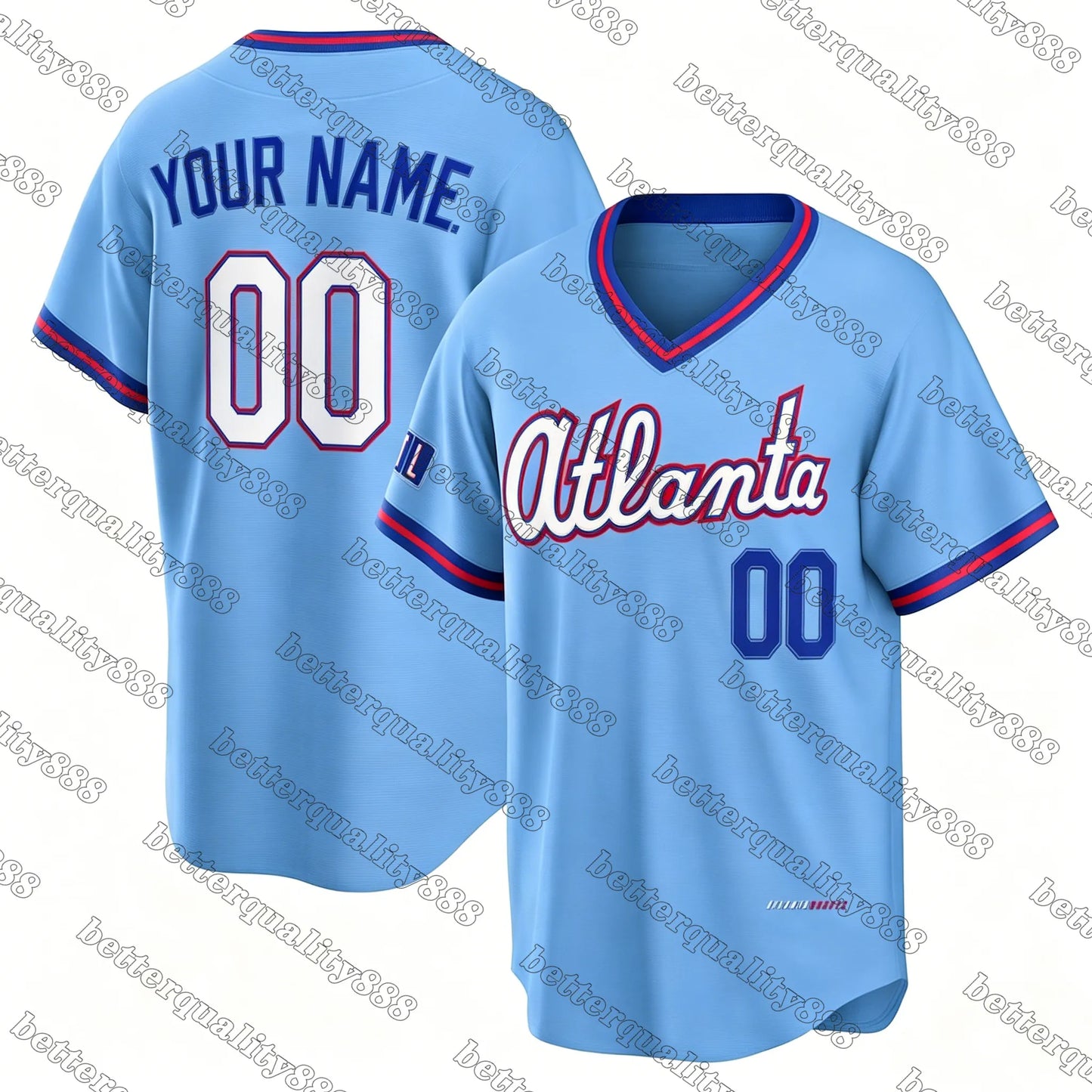 All-Star USA250 250th Ronald Acuna Jr. Braves Baseball Jersey 1 Ozzie Albies Spe - SitterJersey.com