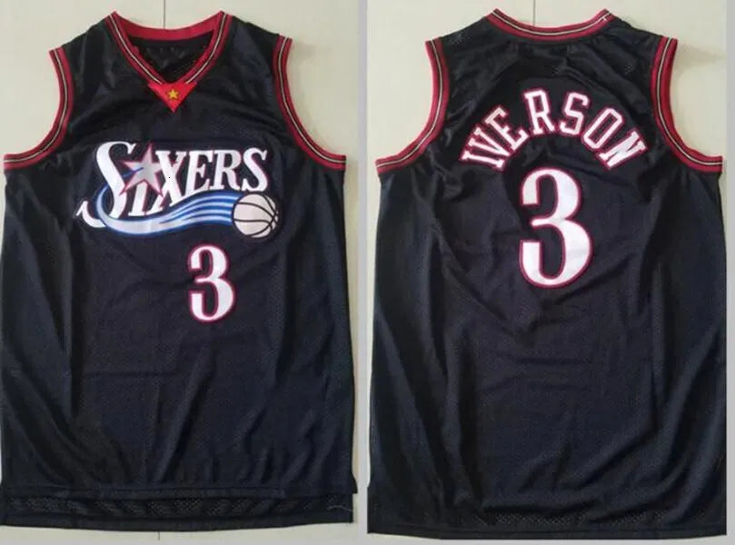 76erss Allen Iverson Jersey Retro Basketball Jerseys Men Youth Kids Georgetown H - SitterJersey.com