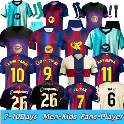barcelona 26 27 jersey LAMINE YAMAL Lewandowski Soccer Jerseys Raphinha FERRAN 2 - SitterJersey.com