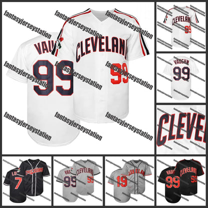 Mens VAUGHN #99 Embroidered V-Neck Shirt - Relaxed Fit, Short Sleeve Button-Up,  - SitterJersey.com