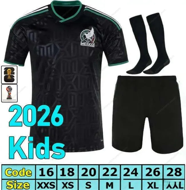 Mexico 2026 World Cup RAUL CHICHARITO Soccer Jersey 26 27 H LOZANO Kids Kit Foot - SitterJersey.com
