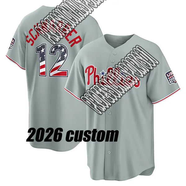 USA 250 Fourth of July philadelphie phillie jersey 3 Bryce Harper 10 Realmutos 7 - SitterJersey.com
