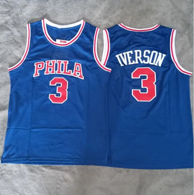 76erss Allen Iverson Jersey Retro Basketball Jerseys Men Youth Kids Georgetown H - SitterJersey.com