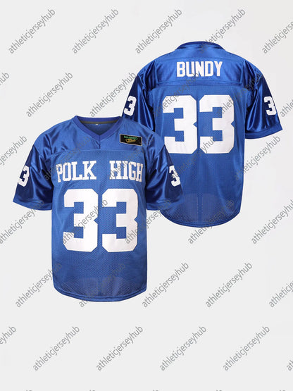 POLK HIGH #33 BUNDY Football Jersey Mens Outdoor American Clothing Soccer Tops M - SitterJersey.com