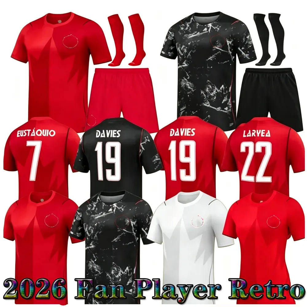 canada soccer jersey 2026 World Cup J.DAVID DAVIES LARIN 26 27 CAVALLINI MILLAR  - SitterJersey.com