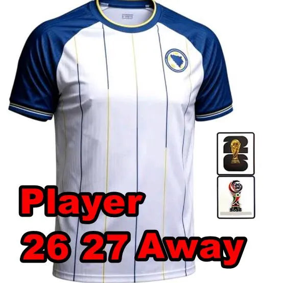 2026 Bosnia-Herzegovina World Cup Jerseys Bosnia and Herzegovina Dzeko Soccer Je - SitterJersey.com