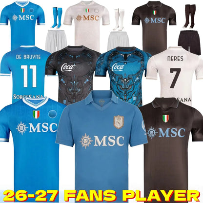 centenary DE BRUYNE SSC napooli 26 27 soccer jerseys LUKAKU Napless KVARATSKHELI - SitterJersey.com