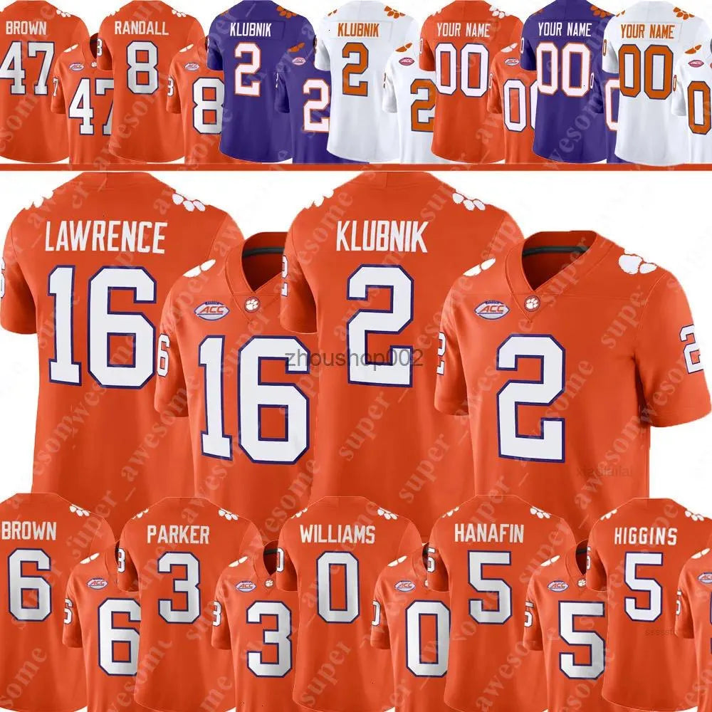 Cade Klubnik CU Tigers Football Jersey Adam Randall TJ Parker Antonio Williams B - SitterJersey.com