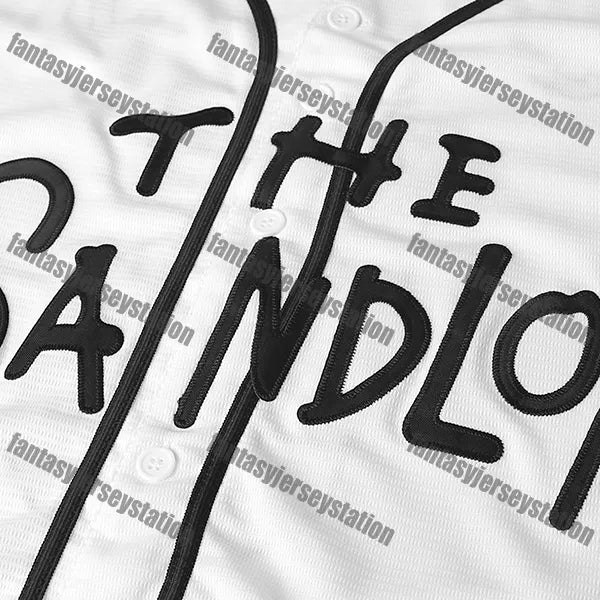 The Sandlot Baseball Jersey 10 White SMALLS Pattern Baseball Sports Tops Basebal - SitterJersey.com