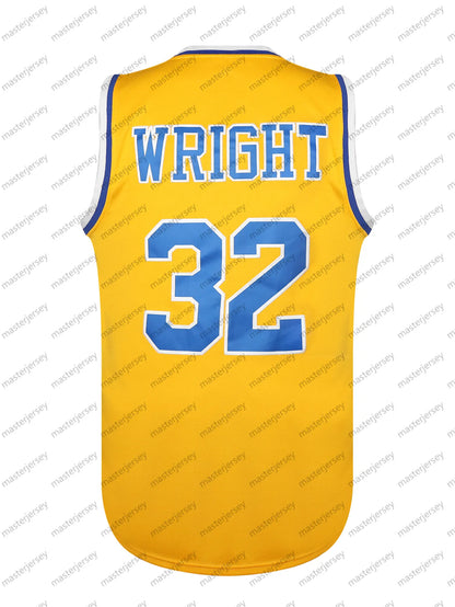 #32 WRIGHT Men's Basketball Jersey Sweatshirt - Embroidered Movie Mesh Letters \ - SitterJersey.com