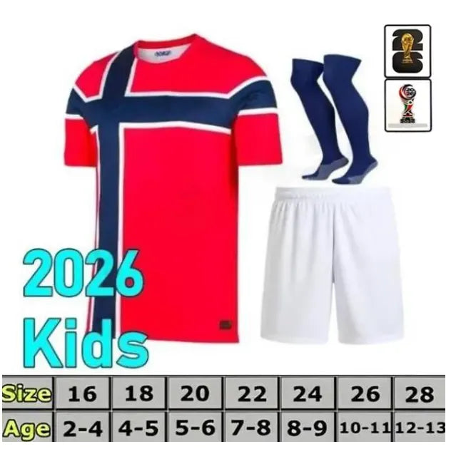 Uruguay Soccer Jersey 2026 4XL Norway Jersey 2026 HAALAND World Cup Soccer Jerseys SORLOTH NUSA AASGAARD HORN MYHRE DONNUM RYERSON MOLLER WOLFE AJER STRAND Norway Kit Home Away Football Shirt - SitterJersey.com