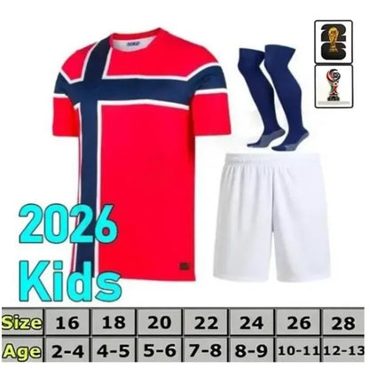 Uruguay Soccer Jersey 2026 4XL Norway Jersey 2026 HAALAND World Cup Soccer Jerseys SORLOTH NUSA AASGAARD HORN MYHRE DONNUM RYERSON MOLLER WOLFE AJER STRAND Norway Kit Home Away Football Shirt - SitterJersey.com