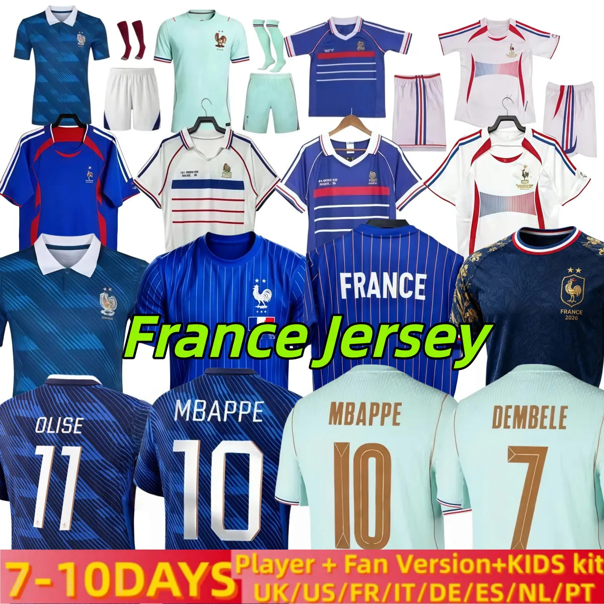 France World Cup 2026 Maillot France 2026 MBAPPE GIROUD DEMBELE EKITIKE Olise Fa - SitterJersey.com