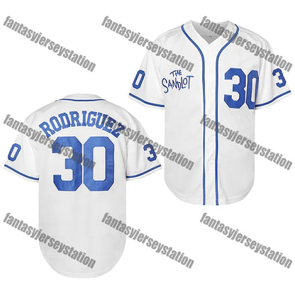 The Sandlot Baseball Jersey 11 Yeah-Yeah Blue Embroidered Baseball Sports Tops B - SitterJersey.com