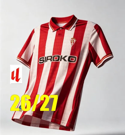 4XL 26 27 Sporting de Gijon Soccer Jerseys 84 86 94 95 96 01 02 08 Retro David V - SitterJersey.com
