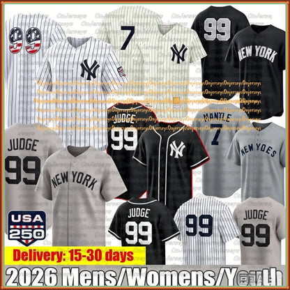 In Stock 99 AaronJudge Jersey Mens Fast Shipping Baseball Jerseys Sweatshirt - E - SitterJersey.com