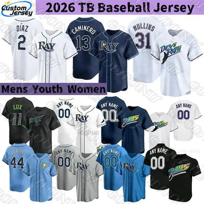 Tampa BayS rays jersey Yandy Diaz Junior Caminero Cedric Mullins Lux Ryan Pepiot - SitterJersey.com