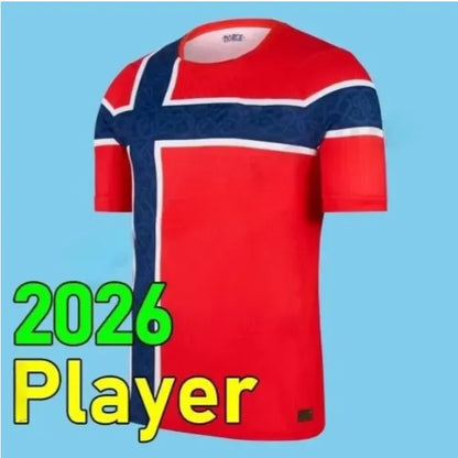 Uruguay Soccer Jersey 2026 4XL Norway Jersey 2026 HAALAND World Cup Soccer Jerseys SORLOTH NUSA AASGAARD HORN MYHRE DONNUM RYERSON MOLLER WOLFE AJER STRAND Norway Kit Home Away Football Shirt - SitterJersey.com
