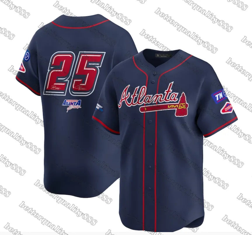 All-Star USA250 250th Ronald Acuna Jr. Braves Baseball Jersey 1 Ozzie Albies Spe - SitterJersey.com