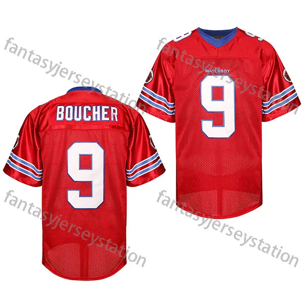 IN STOCK Men's 95 Football Movie Jersey Red Hennessy Queens Bridge Football Jers - SitterJersey.com