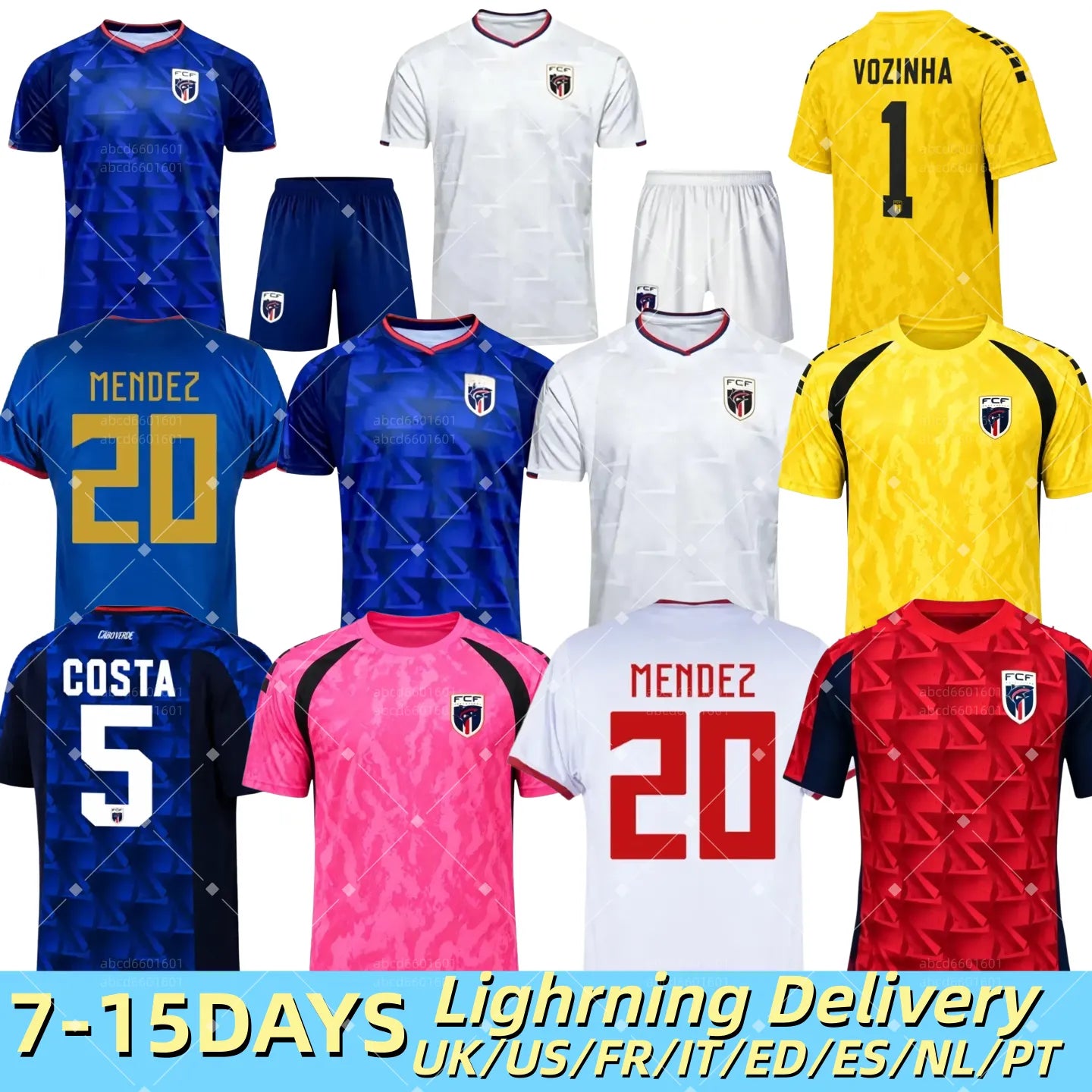 World Cup Cape verde jersey 2026 VOZINHA COSTA MENDES PINA CABRAL DACOSTA home a - SitterJersey.com