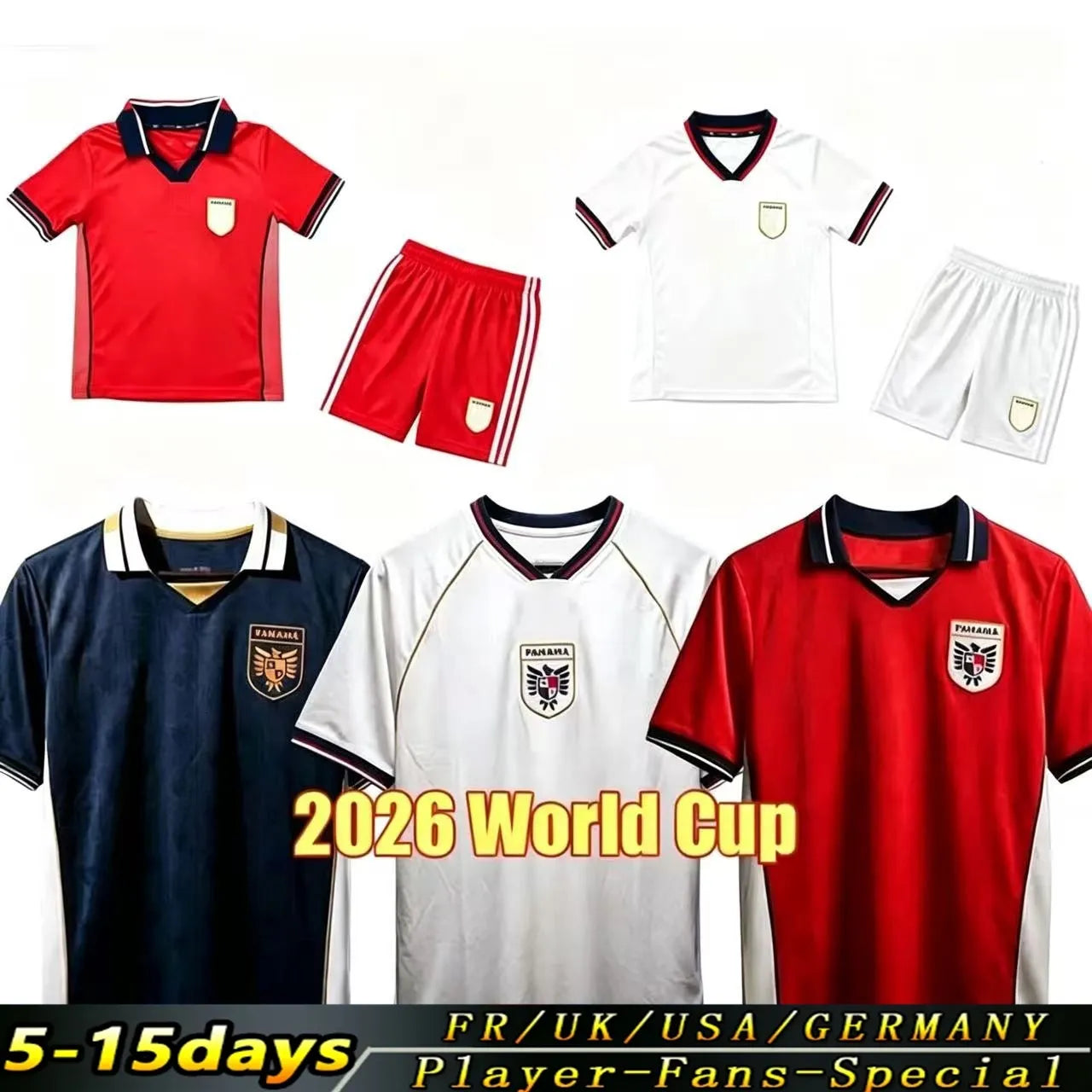 2026 Panama Soccer jerseys 26 27 World Cup Home Jersey Authentic white GODOY CAR - SitterJersey.com