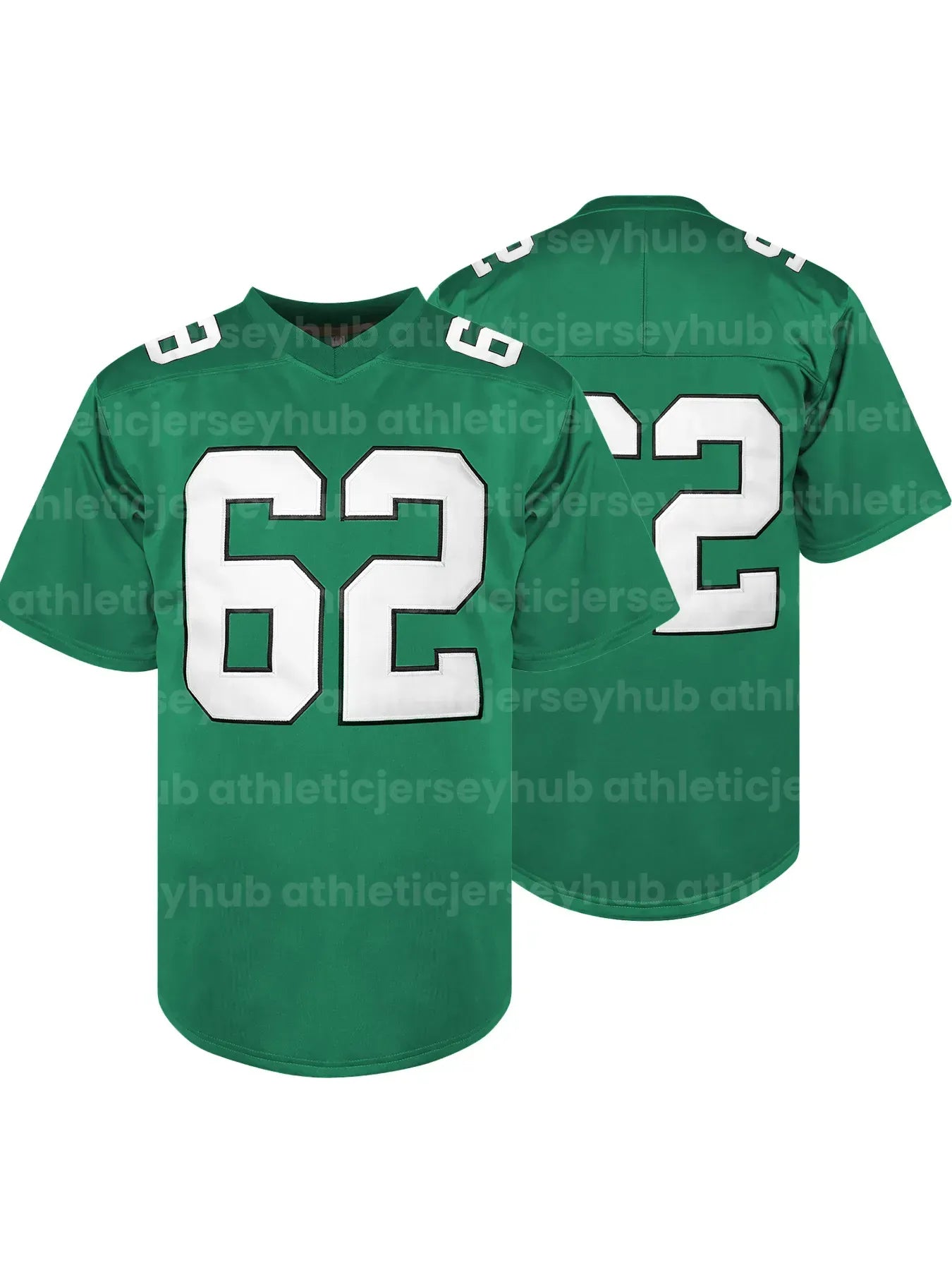 Men's 1 Black 26 62 Green America Football Jersey - Breathable, Short Sleeve, V- - SitterJersey.com