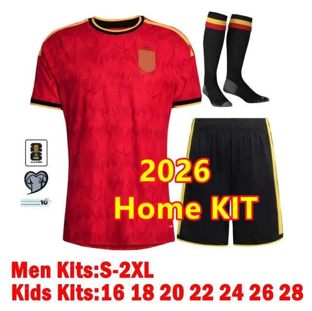Belgium Jersey 2026 World Cup Soccer Jerseys DE BRUYNE R. LUKAKU E. HAZARD MERTE - SitterJersey.com