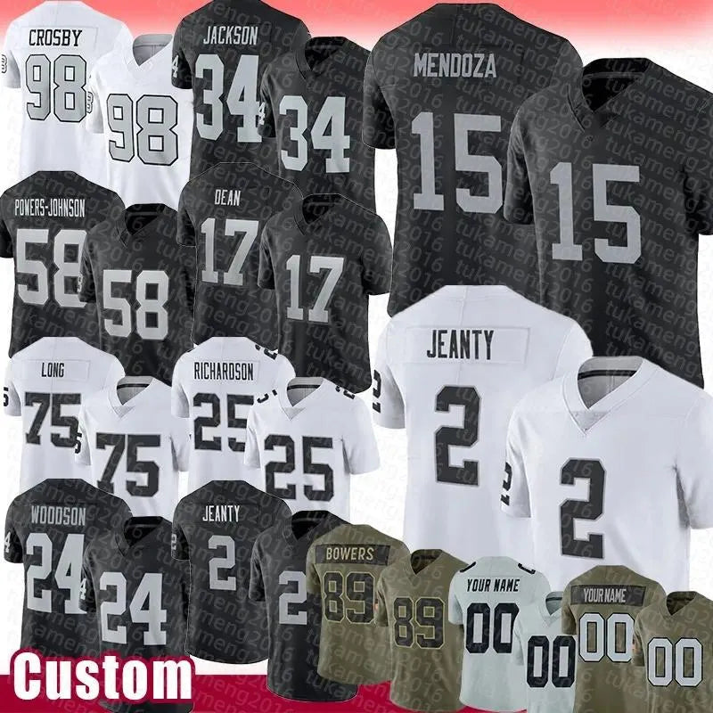 Fernando Mendoza Ashton Jeanty Football Jerseys Maxx Crosby Brock Bowers Bo Jack - SitterJersey.com