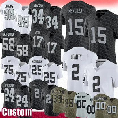 Fernando Mendoza Ashton Jeanty Football Jerseys Maxx Crosby Brock Bowers Bo Jack - SitterJersey.com