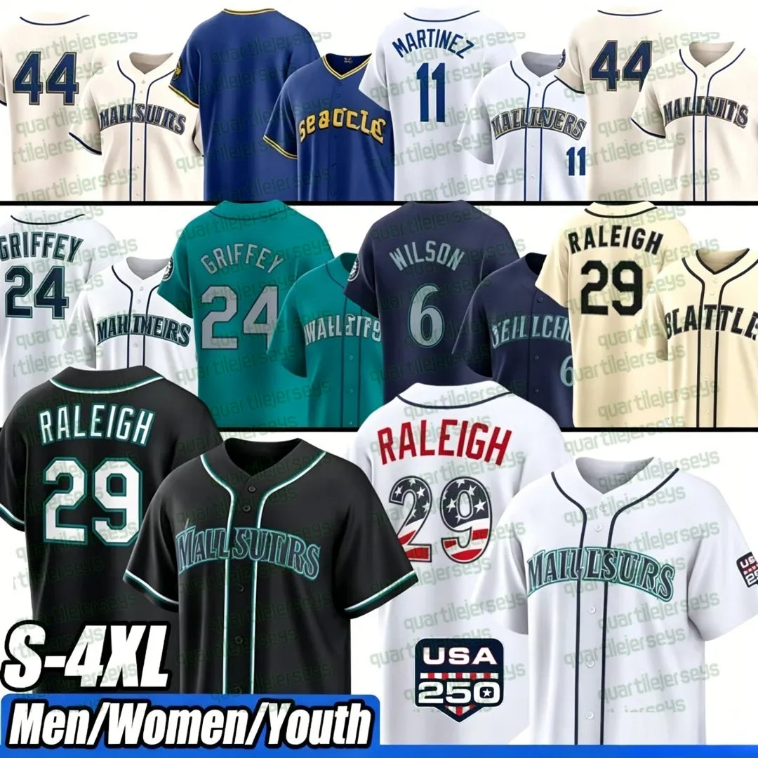 Cal Raleigh Mariners Randy Arozarena 2026 USA 250 Fourth OF July Steelheads Jers - SitterJersey.com