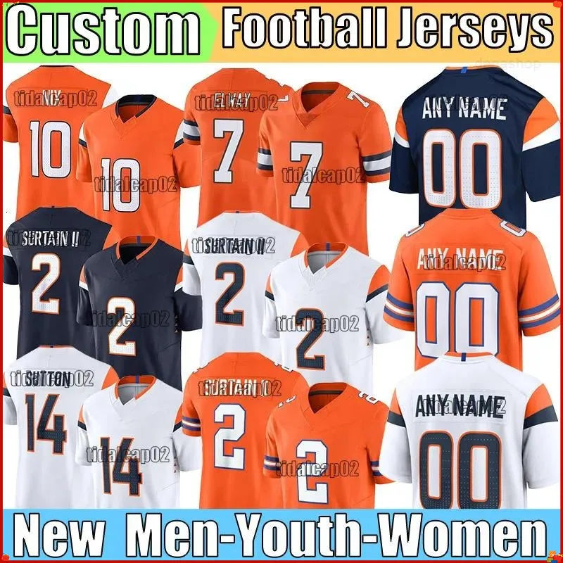 Denvers Broncoss jersey Broncosjerseys 10 Nix 7 Elway 14 Sutton 77 Meinerz 30 Da - SitterJersey.com