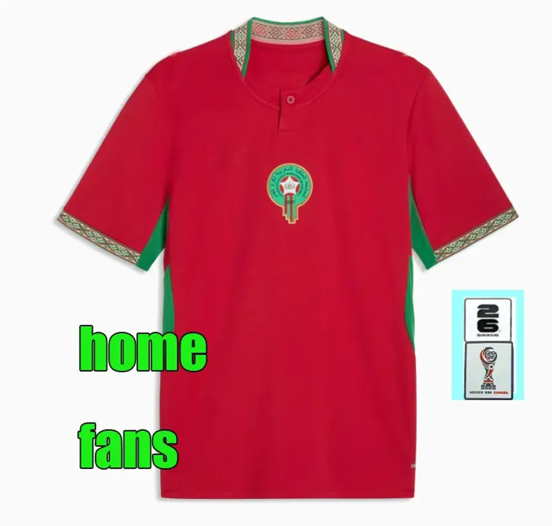 2026 Morocco soccer jerseys 26/27 home Maillot foot ZIYECH BELHANDA Camiseta de  - SitterJersey.com