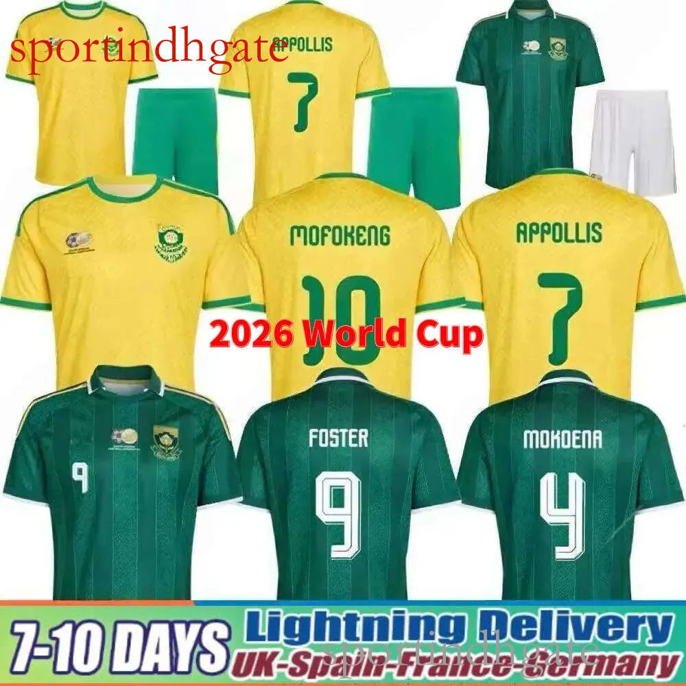 South Africa Football Shirt 2026 World Cup Home Kit FOSTER 26 27 Soccer Jersey A - SitterJersey.com