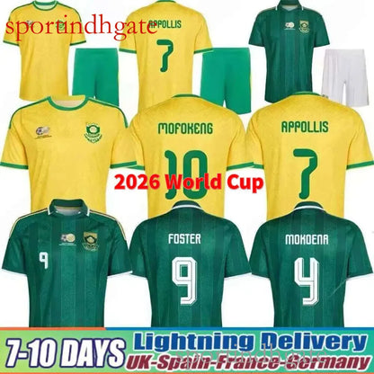 South Africa Football Shirt 2026 World Cup Home Kit FOSTER 26 27 Soccer Jersey A - SitterJersey.com