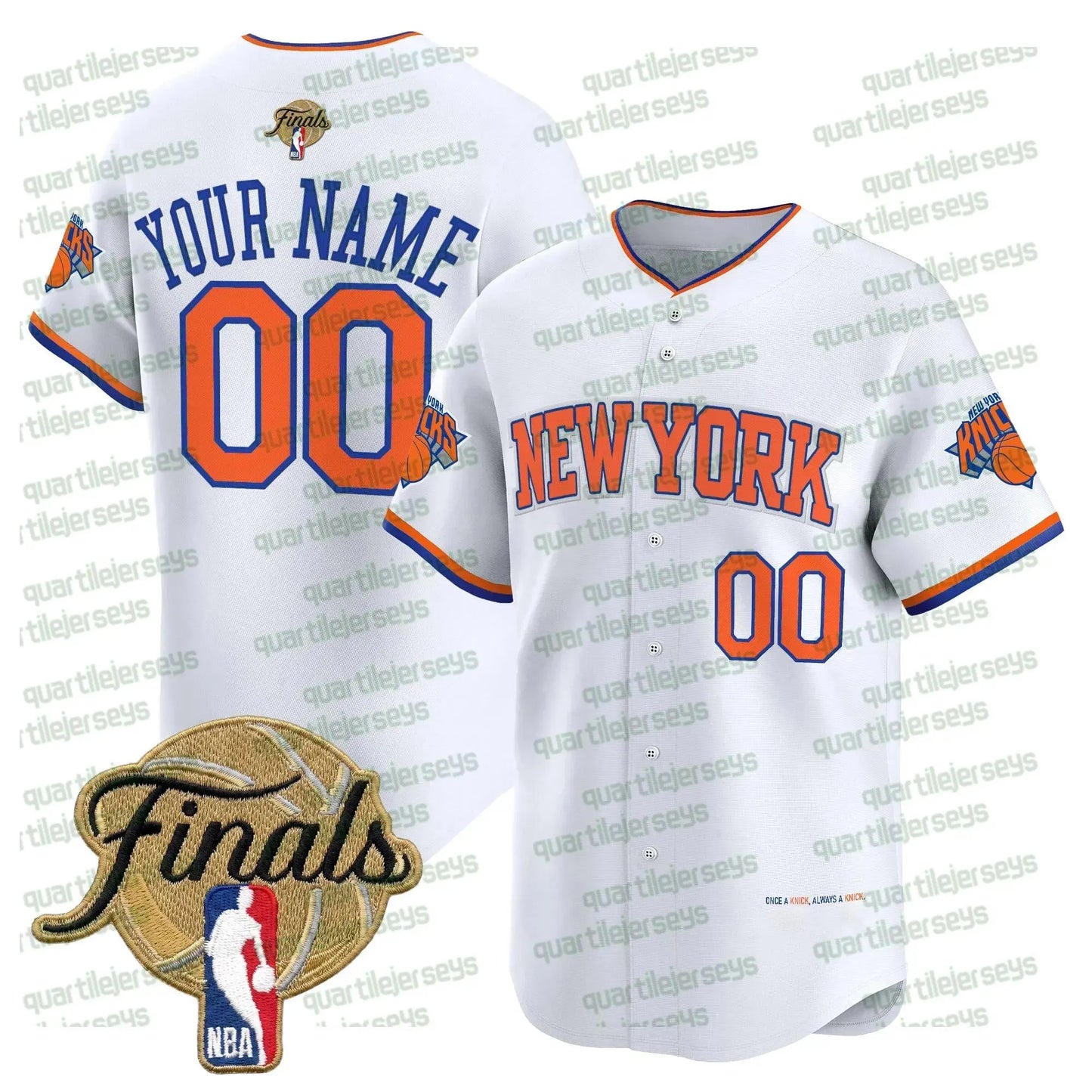 NewYork Knicks 2026 Final Champion Baseball Jersey Jalen Brunson Karl-Anthony To - SitterJersey.com