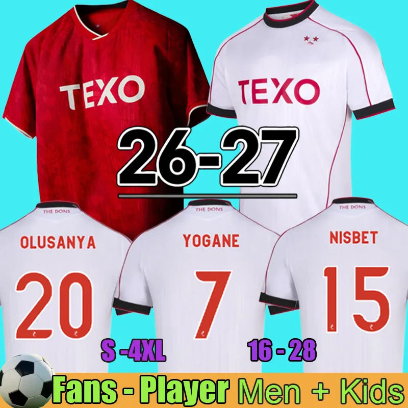 S-4XL 26 27 Aberdeen FC football shirt 2026 2027 Soccer Jerseys men Home Kit MIO - SitterJersey.com