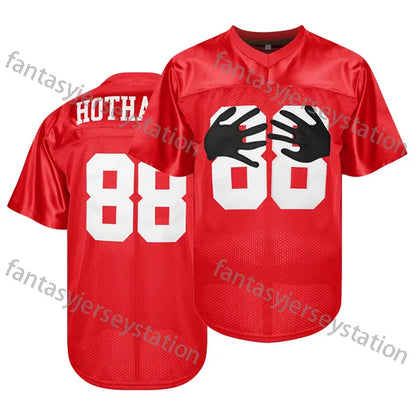 IN STOCK Men's 95 Football Movie Jersey Red Hennessy Queens Bridge Football Jers - SitterJersey.com