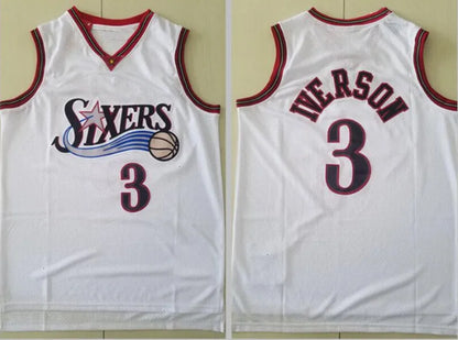 76erss Allen Iverson Jersey Retro Basketball Jerseys Men Youth Kids Georgetown H - SitterJersey.com