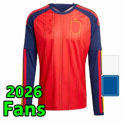 World Cup Spain Soccer Jersey 2026 Spain World Cup LAMINE YAMAL Soccer Jerseys WILLIAMS JR MORATA FABIAN JOSELU OLMO Spanish Espana 26 27 Football Shirt RODRIGO PEDRI CARVAJAL Kids Kit - SitterJersey.com
