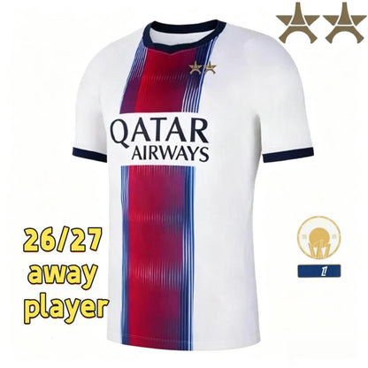 Psge jersey 26 27 DEMBELE HAKIMI BARCOLA NEVES ZAIRE EMERY DONNARUMMA MARQUINHOS - SitterJersey.com
