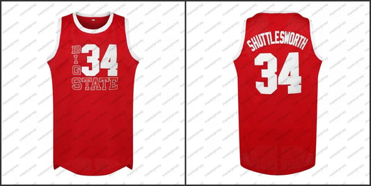 #34 SHUTTLESWORTH Men's Basketball Jersey Sweatshirt - Embroidered Movie Mesh Le - SitterJersey.com