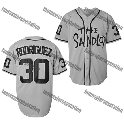 The Sandlot Baseball Jersey 10 White SMALLS Pattern Baseball Sports Tops Basebal - SitterJersey.com