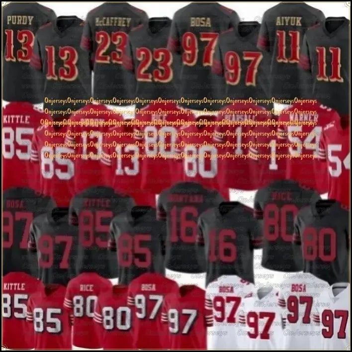San Franciscocity 49erss Jesrey Mike Evans Christian McCaffrey Brock Purdy Footb - SitterJersey.com