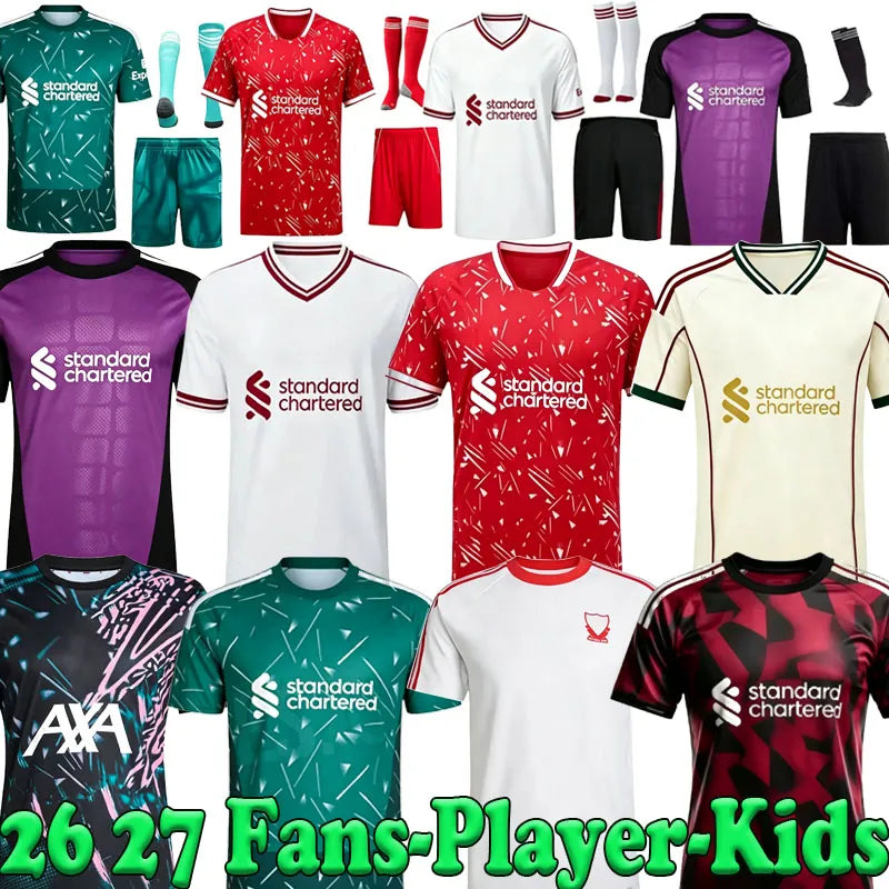 Liverpool Kit 25 26 27 Soccer Jerseys Mohamed Salah ISAK Wirtz Ekitike SZOBOSZLA - SitterJersey.com