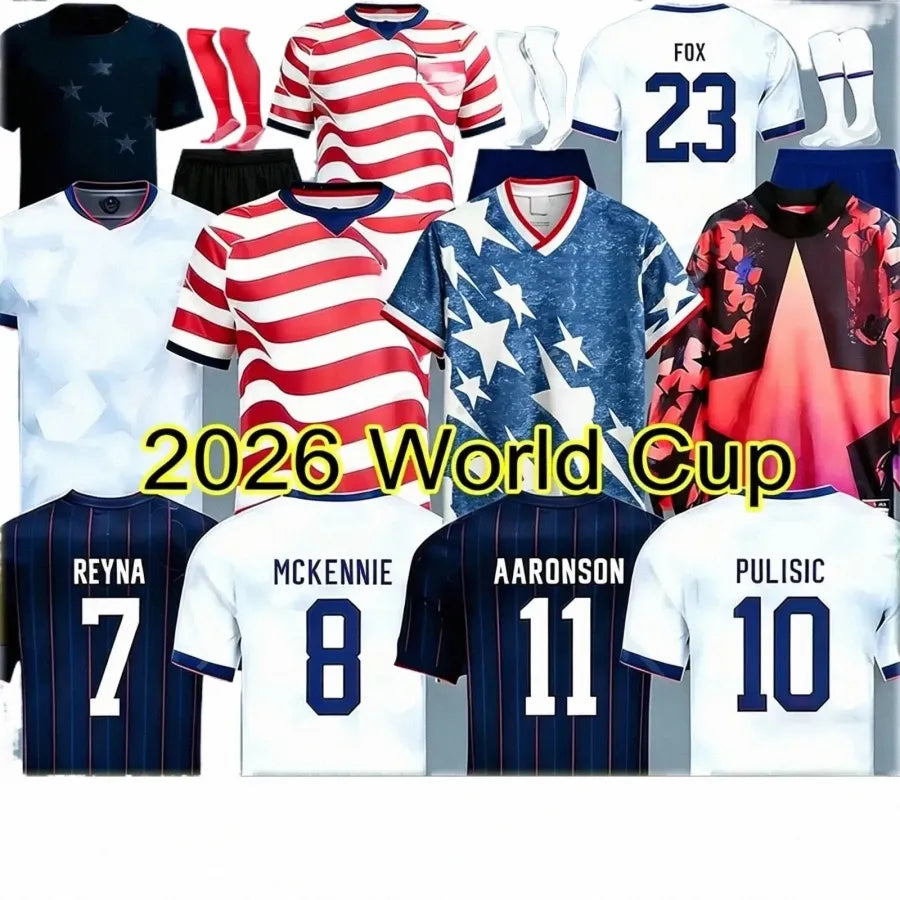 usa jersey 2026 worldcup Usa Soccerjersey 2026 World Cup PULISIC BALOGUN Footbal - SitterJersey.com