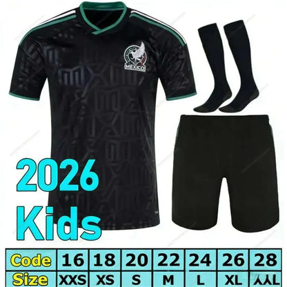 Mexico 2026 World Cup RAUL CHICHARITO Soccer Jersey 26 27 H LOZANO Kids Kit Foot - SitterJersey.com