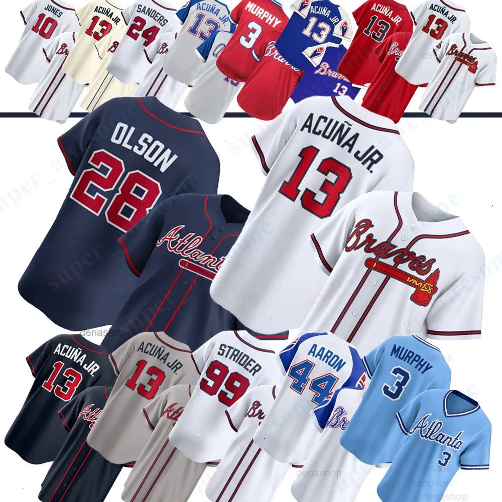 All-Star USA250 250th Ronald Acuna Jr. Braves Baseball Jersey 1 Ozzie Albies Spe - SitterJersey.com