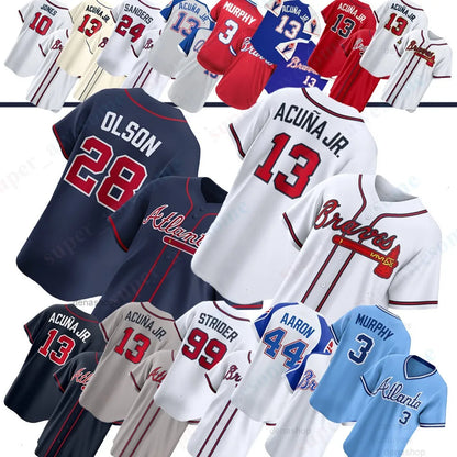 All-Star USA250 250th Ronald Acuna Jr. Braves Baseball Jersey 1 Ozzie Albies Spe - SitterJersey.com